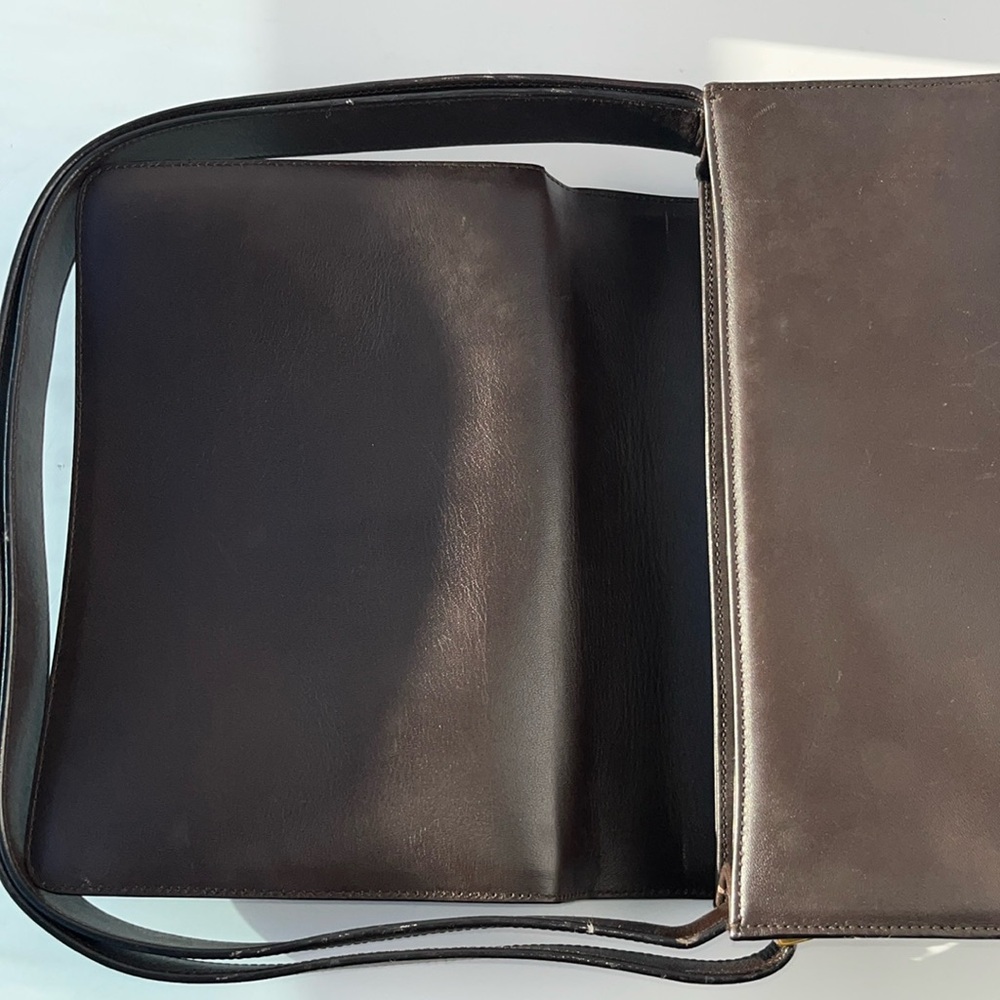 Auth. Vintage Gucci By Tom Ford Era Leather Shoulder Handbag ~ in Dark Brown - Picture 13 of 16